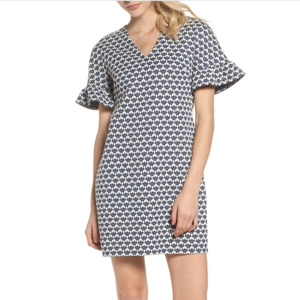 MAGGY LONDON Flower Bud Jacquard Dress - UEC